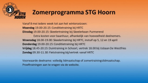 Zomerprogramma STG Hoorn